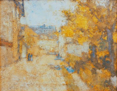 Gata i Weimar (gränd i Ehringsdorf) av Christian Rohlfs