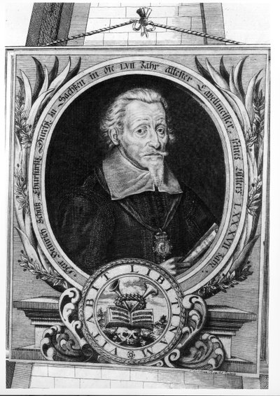 Porträtt av Heinrich Schutz (1585-1672) av Christian Romstedt or Romstet