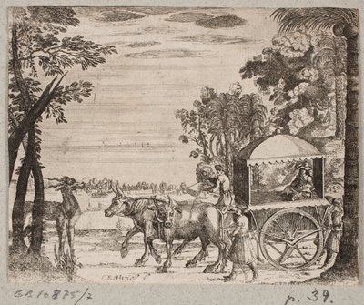 Tjurvagn med en europeisk resenär av Christian Rothgiesser