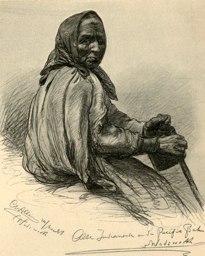 Äldre indiansk kvinna, Wadsworth, Nevada, USA, 1898. av Christian Wilhelm Allers