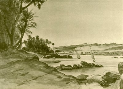 Feluccas vid Nilen, Egypten, 1898. av Christian Wilhelm Allers