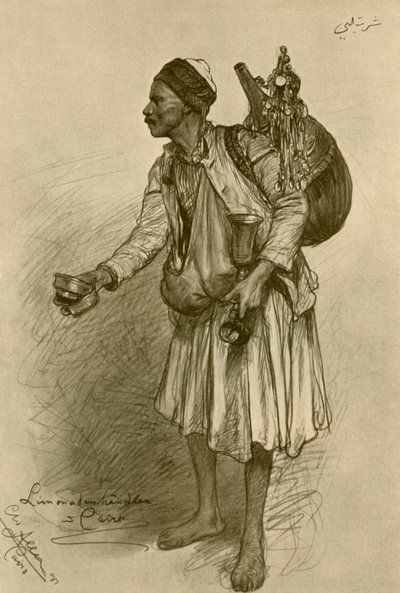 Lemonad-försäljare, Kairo, Egypten, 1898. av Christian Wilhelm Allers