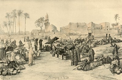 Marketplace, Asyut, Egypten, 1898. av Christian Wilhelm Allers