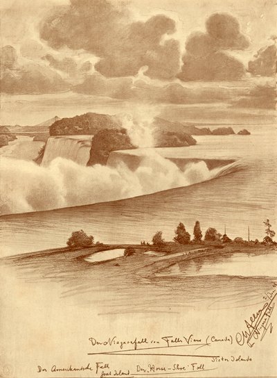 Niagarafallen från Falls View, Kanada, 1898. av Christian Wilhelm Allers