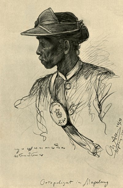Polisman, Magalang, Java, 1898. av Christian Wilhelm Allers