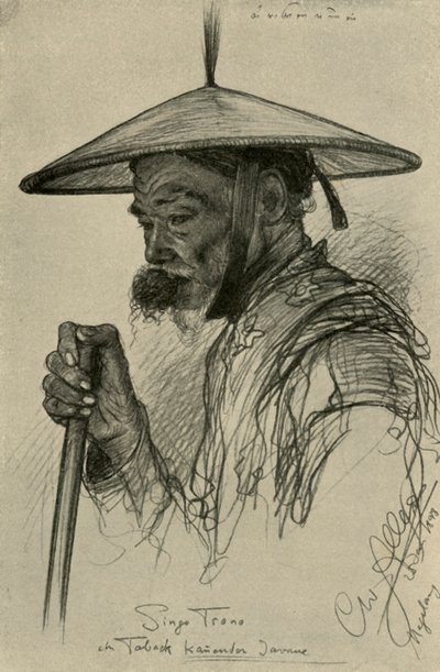 Singo Trono - man som tuggar tobak, Magelang, Java, 1898. av Christian Wilhelm Allers