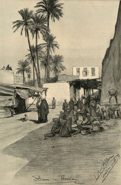 Gata i Assuan, Egypten, 1898. av Christian Wilhelm Allers