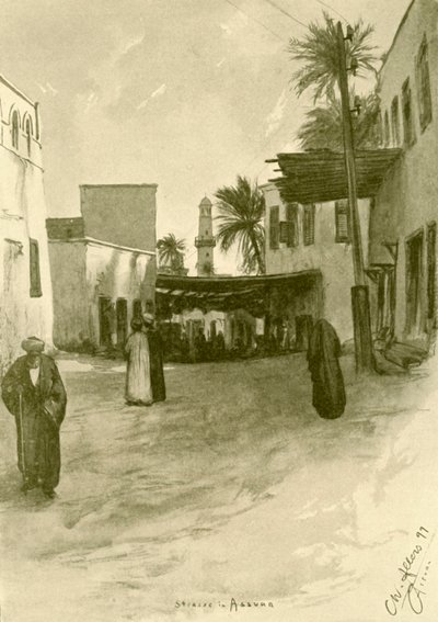Gata i Assuan, Egypten, 1898. av Christian Wilhelm Allers