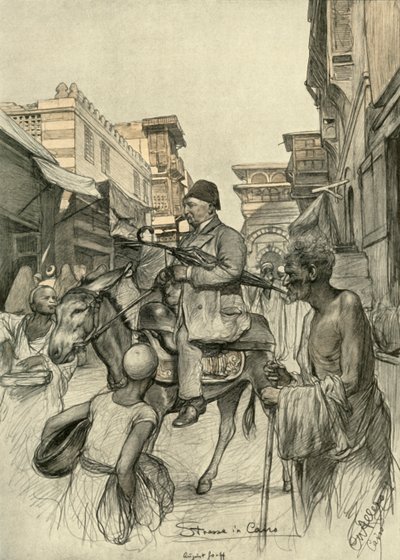 Gata i Kairo, 1898. av Christian Wilhelm Allers