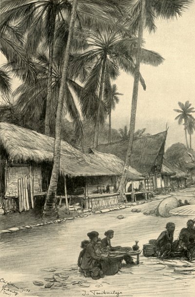 Gatubild i Tasikmalaya, Java, 1898. av Christian Wilhelm Allers