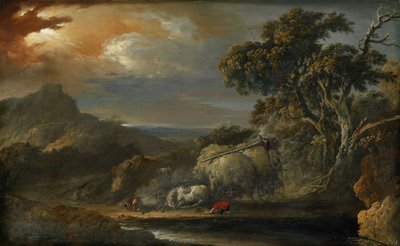 Stormigt landskap av Christian Wilhelm Ernst Dietrich