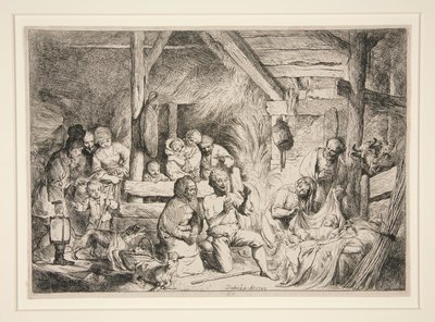 Tillbedjan av herdarna av Christian Wilhelm Ernst Dietrich
