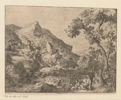 Arkadiskt bergslandskap av Christian Wilhelm Ernst Dietrich