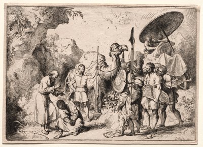 Diakon Filip döper eunucken av Christian Wilhelm Ernst Dietrich