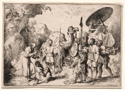 Diakon Filip döper eunucken. av Christian Wilhelm Ernst Dietrich