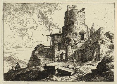 Ett eremitage bland klippor av Christian Wilhelm Ernst Dietrich