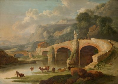 Italienskt landskap av Christian Wilhelm Ernst Dietrich