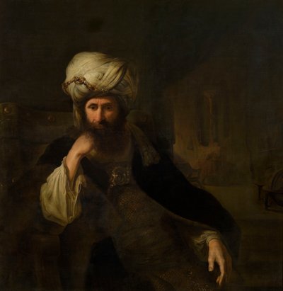 Porträtt av en man i orientalisk dräkt av Christian Wilhelm Ernst Dietrich