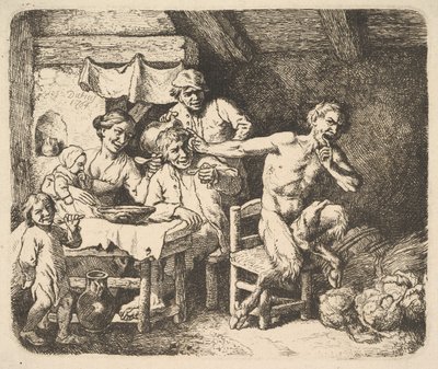 Satyren och bonden, 1764. av Christian Wilhelm Ernst Dietrich