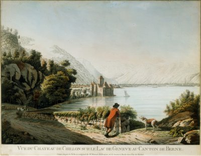 Utsikt över slottet Chillon av Christian von Mechel