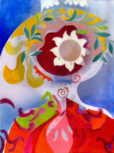Coronation, ca 2010 (akryl på duk) av Christina Saj