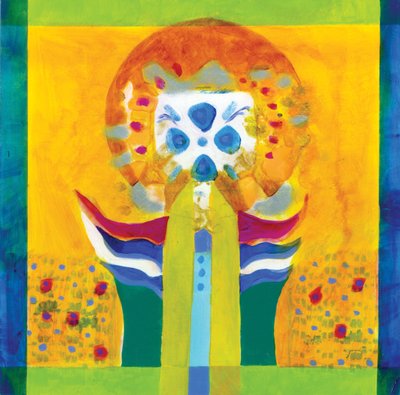 Protector, ca 2009 (akryl på panel) av Christina Saj