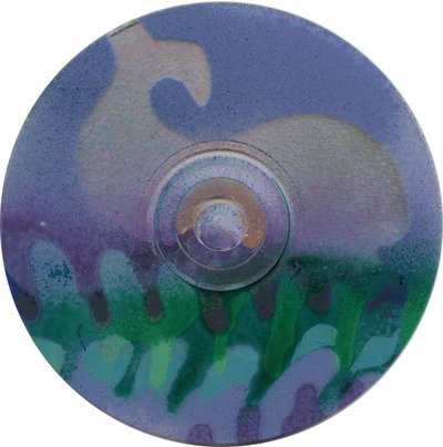 Val, ca 2023 (akryl på CD) av Christina Saj