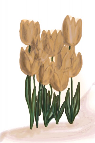 Mjuka beige tulpaner av Christina Sillen