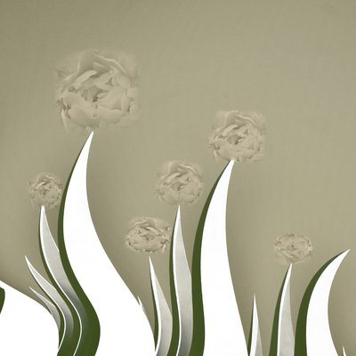 Subtila krämfärgade blommor av Christina Sillen