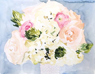 Blush Floral Bouquet av Christine Lindstrom