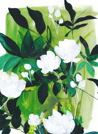 Frodiga vita blommor av Christine Lindstrom