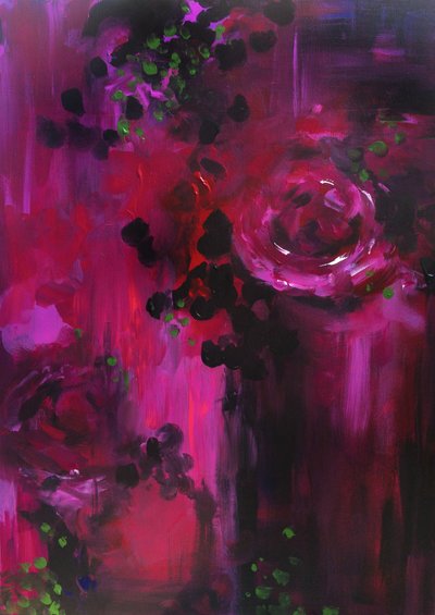 Stämningsfulla rosa blommor av Christine Lindstrom