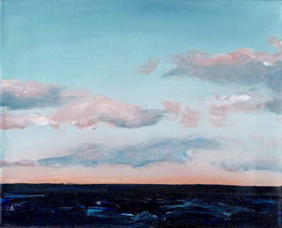 Pastellfärgad havshorisont av Christine Lindstrom