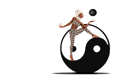 Harlequin Yin Yang Balance av Christine von Diepenbroek