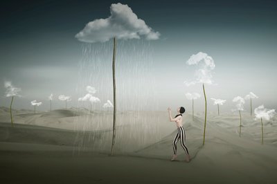 Surrealistiskt regn i öknen av Christine von Diepenbroek