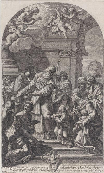 Presentationen av jungfrun i templet, 1670-80. av Christof Lederwasch