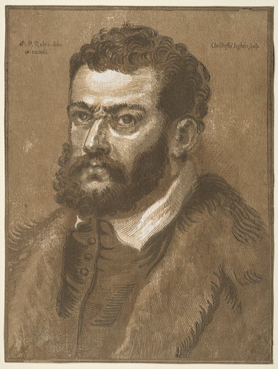 Byst av en skäggig man Doge Giovanni Cornaro, 1632-1636. av Christoffel Jegher