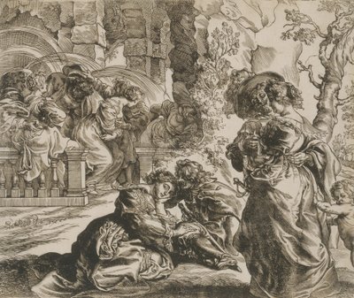 Kärlekens trädgård till höger, 1630-talet. av Christoffel Jegher