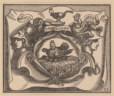 Vinjett för titelsidan för C. Peregrine, Princes of Holland and Zealand av Christoffel Jegher after Sir Peter Paul Rubens