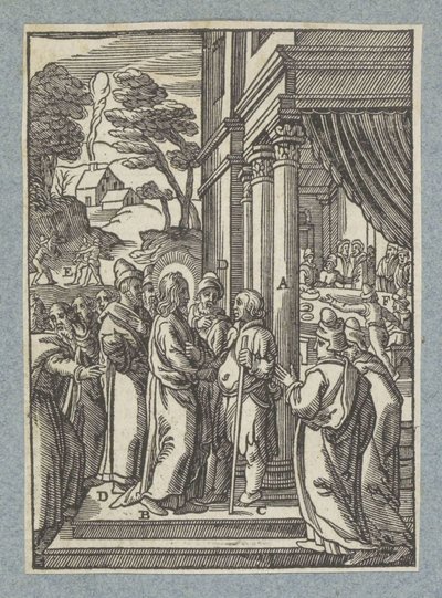 Kristus botar en man med vattusot på sabbaten av Christoffel van Sichem (II)