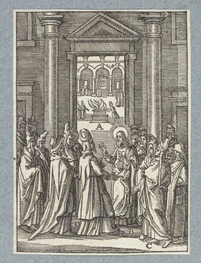 Diskutera med sadducéerna och fariséerna av Christoffel van Sichem (II)