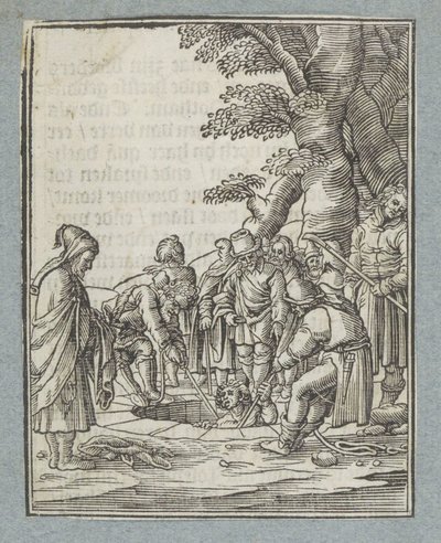 Josef dras upp ur en brunn av sina bröder av Christoffel van Sichem (II)