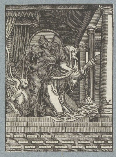 Kungen av Nineve gör bot av Christoffel van Sichem (II)