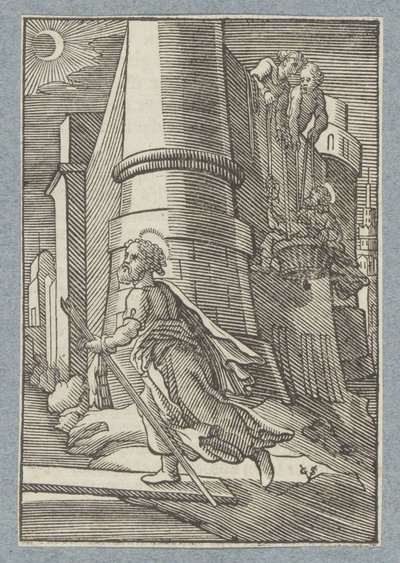Pauls flykt från Damaskus av Christoffel van Sichem (II)