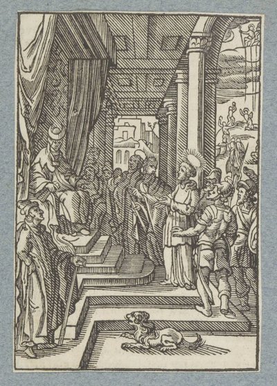 Stefanus inför översteprästen av Christoffel van Sichem (II)
