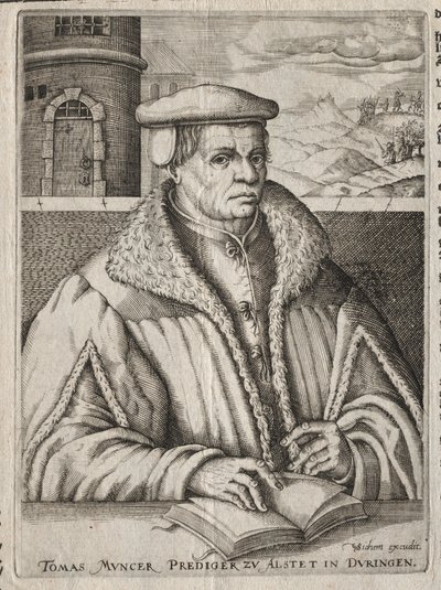 Porträtt av Thomas Munzer, 1609. av Christoffel van Sichem