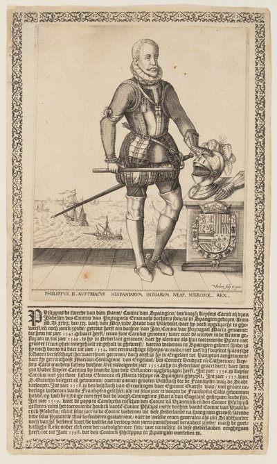 Phillip II, kung av Spanien av Christoffel van Sichem I