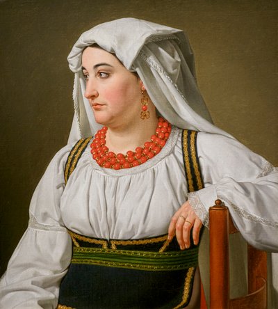 Una Ciociara. Porträt einer römischen Landfrau von Christoffer-Wilhelm Eckersberg