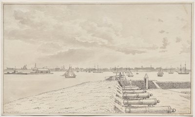 Utsikt från batteriet mot staden av Christoffer Wilhelm Eckersberg