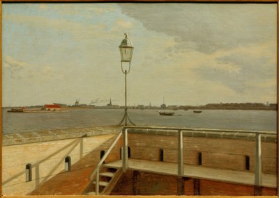 Utsikt från Trekroner fästning till Köpenhamn i fjärran av Christoffer Wilhelm Eckersberg